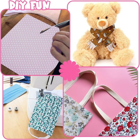 100 pcs Floral Cotton Fabric Squares for Quilting and DIY Crafting, 10x10 inch p - Picture 5 of 6